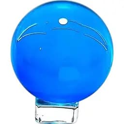 Куля кришталева на підставці блакитна d-8 см