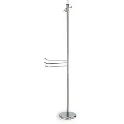 Стійка з тримачем рушників Stilhaus Nemi біла кераміка хром N2339 Хром