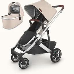 Універсальна коляска 2 в 1 UPPAbaby CRUZ 2, DECLAN (бежевий шафран/срібляста рама/коричнева шкіра) - мініатюра 2