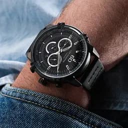 Чоловічий водостійкий наручний годинник Lee Cooper Wolf (Чорний) - мініатюра 8