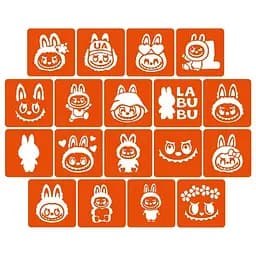 Набор трафаретов для био-тату "Labubu" Fresh Tattoo labubu_5x5_18_1