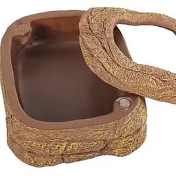 Миска магнітна для живого корму Repti-Zoo Magnetic Food Dish 9x7x4 см (ERB45) з імітацією скелі для тераріумів - мініатюра 2