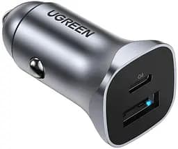 Автозарядка 2xUSB 30W (USB-C + USB-A) CD130 Ugreen (40858) - мініатюра 3
