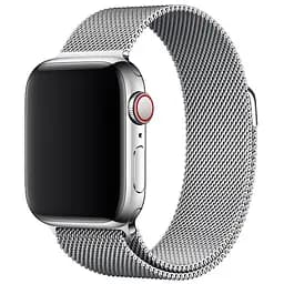 Ремінець Milanese Loop Design для Apple Watch 42(ser.1-3)/44/45/46/49mm Срібний