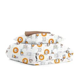 Дитяча постільна білизна в ліжечко LEO & GIRAFFE CS1, теракотовий (LeoGiraffeFox_Brown_140)
