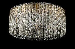 Кришталева люстра Splendid Ray LGH90338/10 (FGD) стельова люстра в золоті з десятьма лампами та кришталевими підвісами
