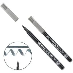 Маркер-кисть акварельная KOI Серый холодный темный (46) Sakura