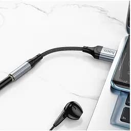 Перехідник Hoco LS36 USB to 3.5 зовнішня звукова карта 12 см DAC - мініатюра 4