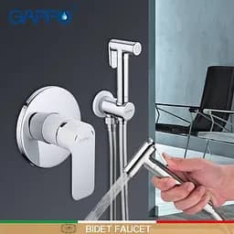 Змішувач для душу гігієнічний вбудований білий/хром Gappo Noar 1/8, Білий G7248 - мініатюра 2