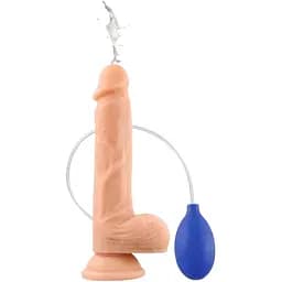 Закінчуючий фалоімітатор Real Body - Cum Kane, довжина 21,5 см, діам. 3,8 см, ТРЕ, присоска