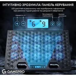 Охолоджувальна підставка для ноутбука до 17,3 дюйма GamePro GPCP-1140 15xfans - мініатюра 8