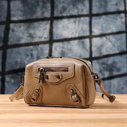 Компактна сумка для жінок з натуральної шкіри Vintage 22924 бежева - мініатюра 10