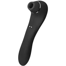 Вакуумный стимулятор с вибрацией Wooomy Smoooch Black Clitoral Suction & Vibration