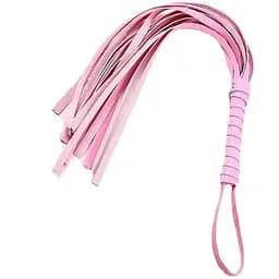 BDSM батіг з екошкіри для рольових ігор One Size рожевий