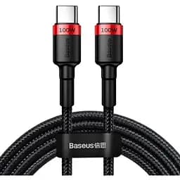 Кабель Baseus Cafule PD2.0 100W flash charging Type-C For Type-C cable 20V 5A 2 м Красный+черный