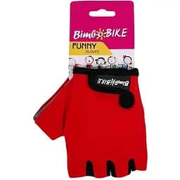 Велорукавицы детские Bimbo Bike Funny 8-10 лет размер L красные (90945R-IS)