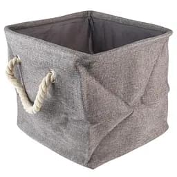 Ящик для зберігання з ручками МВМ My Home L текстильний 330х330х330 мм сірий (TH-12 L GRAY)