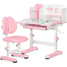 Комплект мебели Mealux Panda Pink: стол+стул+полка (BD-28 PN) 