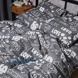 Підковдра Moon&Star Мікросатин Premium Love Script King Size 220x240 см - мініатюра 4