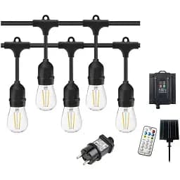 Садова вінтажна LED гірлянда Ретро Edison 5 м 10 Led 4 типи живлення