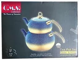 Чайник для плити двоярусний O.M.S. Collection 8210-L 1.6 л та 3 л 4 предмети чорно-золотий - мініатюра 3