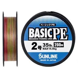 Шнур Sunline Basic PE 200 м (Multi Color) 2.0/0.242 мм 35 lb/15.5 кг