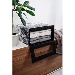 Органайзер Idea Home Anthracite Flowers NP-256 для білизни 40x32x20 см (NP-256 ткан. з/кр д/взуття Anthracite Flowers) - мініатюра 3