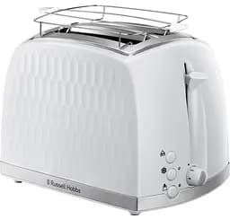 Тостер Honeycomb 850Вт, широкі слоти, пластик, білий Russell Hobbs kuh0014915 - мініатюра 2