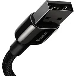 Кабель Baseus Tungsten Gold Fast Charging Cable USB to Lightning 2.4A 2m CALWJ-A01 Black - мініатюра 3