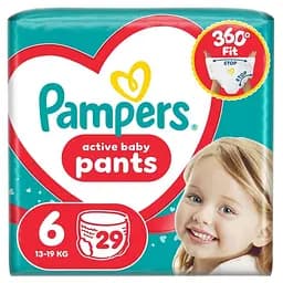Підгузки-трусики Pampers Active Baby Pants Розмір 6 (13-19 кг) 29 шт.