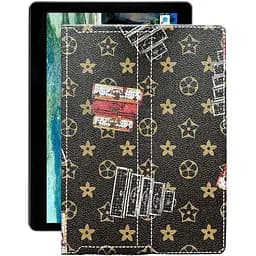 Чехол StatusCASE из экокожи для планшета MIXzo ME1030 4G Луи-Витон-коричневый