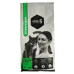 Сухой корм для стерилизованных котов Amity Sterilized Chicken с курицей 1.5 кг (8436538948965)