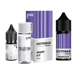Набір компонентів для самозамісу сольової заправки Octobar Classic 30мл Grape Icy Виноград Айс, 0-50 мг (18291)