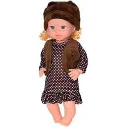 Детская кукла Яринка Bambi M 5602 на украинском языке Коричневое платье