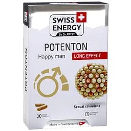 Поддержка потенции для мужчин Swiss Energy Potenton 30 веганских капсул