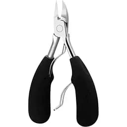 Кусачки для корекції нігтів та видалення омертвілої шкіри гострі сталеві з ручками чорного кольору 1шт