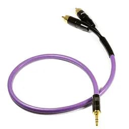 Інтерфейсний кабель MiniJack 3.5 mm-2хRCA Melodika MDMJ2-R15 Purple Cable 1.5m - мініатюра 2