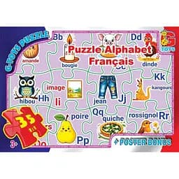 Дитячий пазл "Французька Абетка" G-Toys ABC04 постер 35 елементів