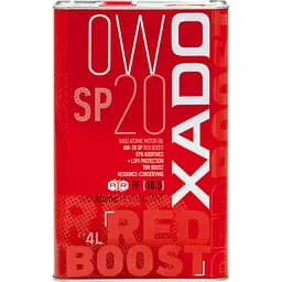 Моторна олива XADO 0W-20 SP Red Boost синтетична 4 л  