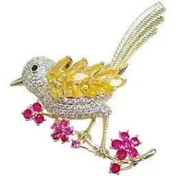 Брошь Птичка брошь-булавка