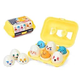 Сортер-головоломка Монтессори Яйца со смайлами Bambi DF32, 6 шт в лотке