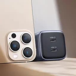 Зарядний пристрій 2xUSB 45W (2xUSB-C) Gan PD 25W+20W, CD294 Ugreen Сірий - мініатюра 6