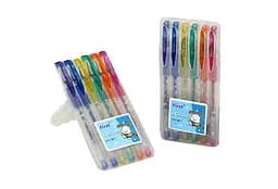 Набір гелевих ручок із блиском, 6 кольорів, GB-205-6