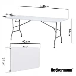 Стіл складаний переносний Heckermann 180х74х74 White (XJM-Z180) - мініатюра 2