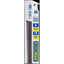 Стрижні для механічних олівців Buromax В 0.5 мм 12 шт. (BM.8661) 