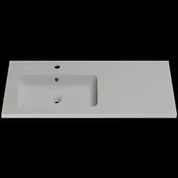 Раковина глянцева врізна Amidicon Rodeo 100L 1000x450 з литого каменю RODEO_100L_HL, Білий