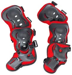 Комплект детской защиты Union group А07 S (5–9 лет) черно-красный (G0000577)