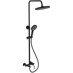 Душевая система Gappo G2403-6 с изливом, черный/хром, Черный матовый