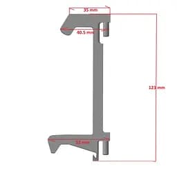 Гачок (засувка, ригель, важіль) дверцята НВЧ Bosch 607884, Siemens, Neff, Gaggenau - мініатюра 2