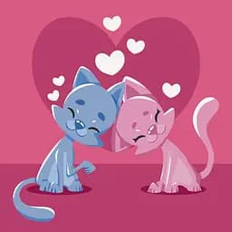 Набор для росписи ArtCraft Влюбленные котята 40х40 см (15582-AC)